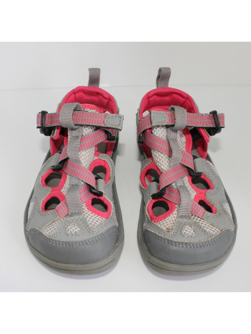 Columbia Youth Girls Sz 1 Pink Gray Closed Toe Mesh Walking Water Sandal BY3180